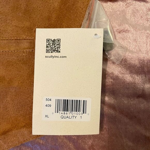 Men’s Brown suede western vest with snap buttons - Picture 4 of 10